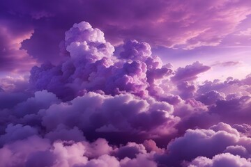 Fototapeta premium Purple Sky Clouds Background, Purple Clouds Background, Generative Ai