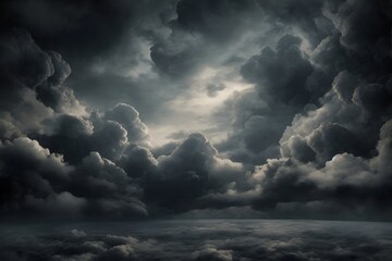 Obraz premium Black Clouds Background, Clouds Background, Generative Ai
