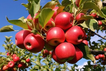 Close up Apple Fruit on Tree.