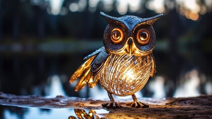 glistening alien owl.