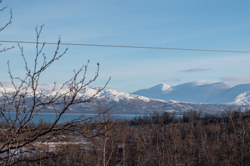 Winter landscape in Lapland, Abisko National Park, Abisko, Sweden