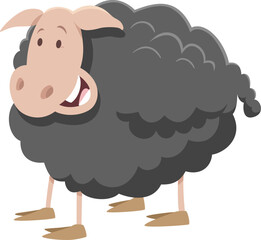 cartoon sheep farm animal character