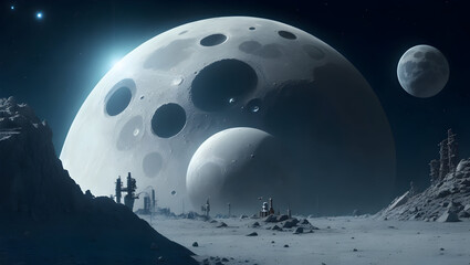 Creating a civilization on the moon