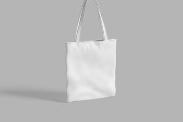 Top View bag Blank with grey background