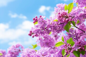 Fototapeta premium Lilac under blue sky.