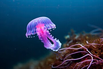 Fototapeta na wymiar Mauve stinger purple jellyfish.