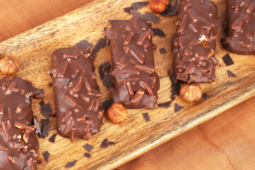 Chocolate with hazelnuts