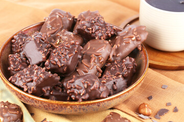 Chocolate with hazelnuts
