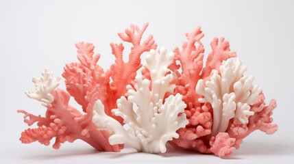 Fototapeta na wymiar various sea corals on a plain background.