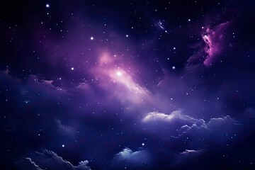 Purple Galaxy space stars in Outer Space.