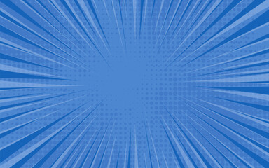 Abstract comic burst background. Comic background with geometric forms and halftone texture. Comic speed lines	
