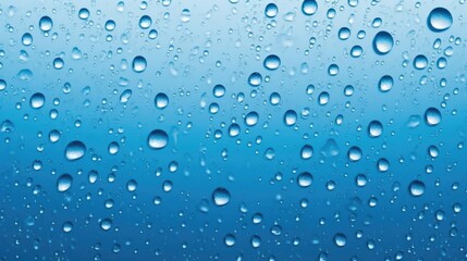 water drops on blue background 