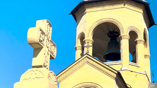 capital of georgia tbilisi general city images and church videos 4k