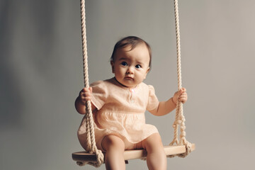 baby on swing