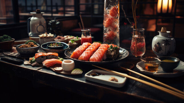 Sushi Sashimi and Ramen at Japanese Izakaya