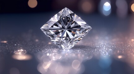 diamond in abstract bokeh background