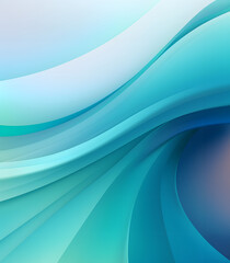 Abstract curved lines, waves gradient shades of blue, elegant background.