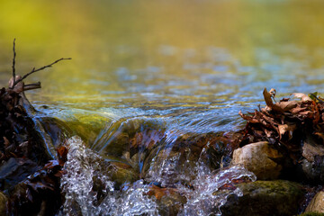 River  with cold and clear flow waters.