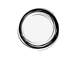 Doodle Black ring, cartoon sticker, sketch, vector, Illustration, minimalistic