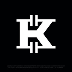 Obraz premium Modern professional logo in the shape of the letter K. Exclusive K shape