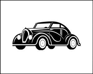 Vintage Car Logo Vector Icon Fast Elegant