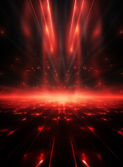 Fototapeta na wymiar Background With Illumination Of Red Spotlights realistic image ultra hd high design