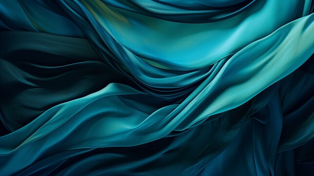 An abstract composition of deep teal and rich navy blue colors merging seamlessly.