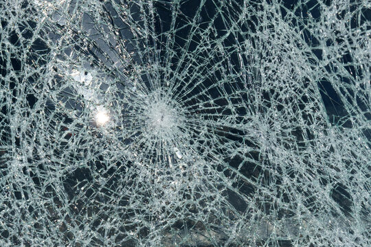 Texture of a broken car windshield.