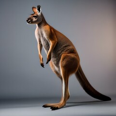 Naklejka na ściany i meble A courageous kangaroo in a dynamic pose, ready to spring into action as a superhero3