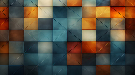 HQ Abstract Geometric Colored Square Cubes Texture background. Illustration Panorama , Textured Wallpaper Square Pattern