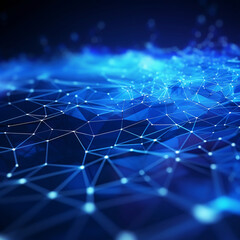 3d Abstract blue technology, business or science background