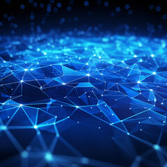 3d Abstract blue technology, business or science background
