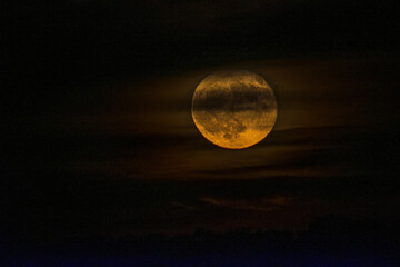 October Harvest Moon shineing from Tennessee