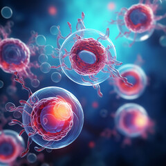 Medical science laboratory. Concept of virus and bacteria research