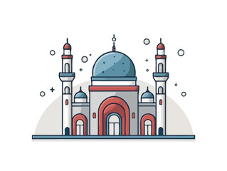 Doodle Geometric design prayer mat, cartoon sticker, sketch, vector, Illustration, minimalistic