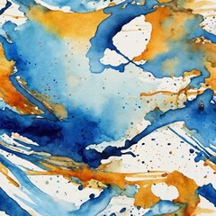 Abstract watercolor background with colorful splashes of paint 