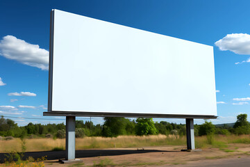 Billboard mockup outdoors, Outdoor advertising poster on the street for advertisement street city. With clipping path on screen