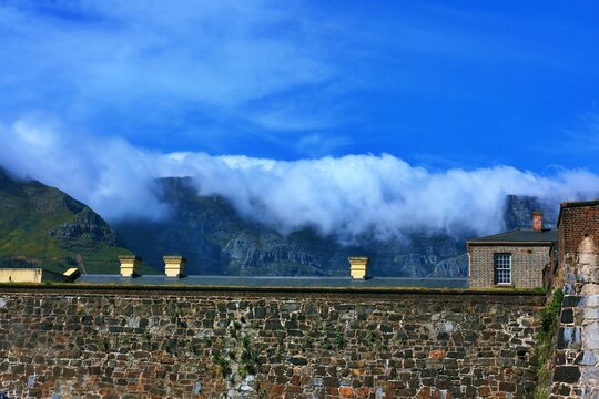 clouds over Table Mountain in cape town  Aouth Africa 