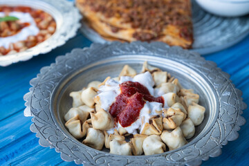 Traditional Turkish Manti Types (Turk Manti Cesitleri) Photo, Kayseri Turkey (Turkiye)