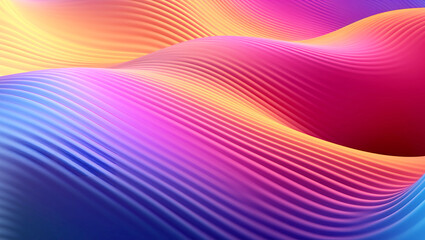 Obraz premium Vibrant colorful wave lines background
