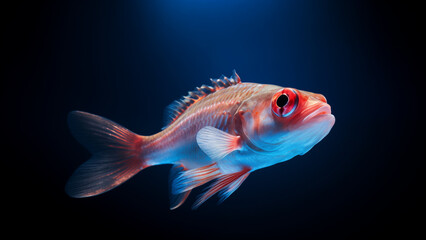 Majestic Deep Sea Fish in Ethereal Neon Glow