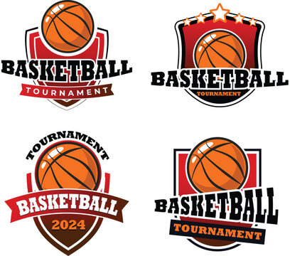 Basketball championship logo  designs with shield