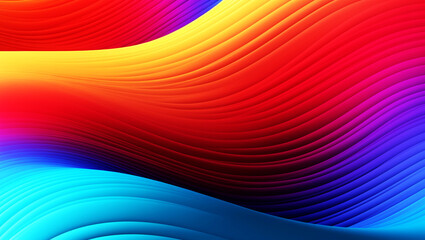 Obraz premium Vibrant colorful wave lines background