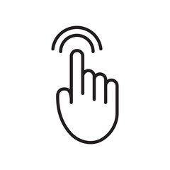 Hand click icon illustration. Computer mouse click cursor icon. pointer sign and symbol. hand cursor icon. Clicking icon