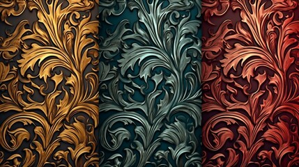 intricate, ornate damask wallpaper patterns that add a touch of luxury to web backgrounds.