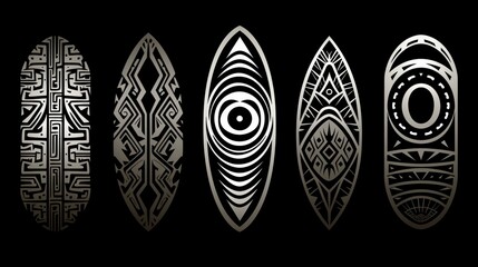 intricate, tribal-inspired tattoo patterns for a unique graphic design.