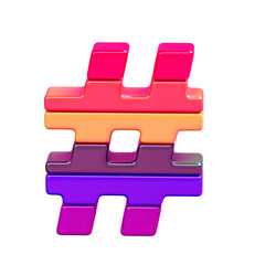 Color symbol made of horizontal blocks
