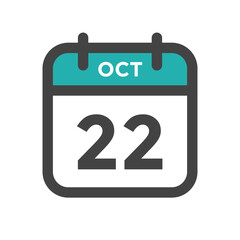 October 22 Calendar Day or Calender Date for Deadlines or Appointment