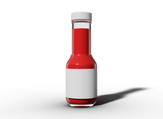 Sauce Bottles Mockup with Transparent Background. PNG