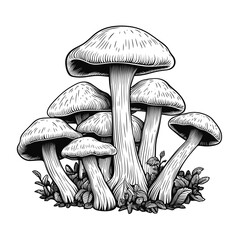 Hand Drawn Sketch Mushroom Illustration
